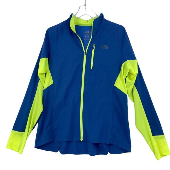 North Face Jacket Women's Size L Blue Neon Flight Series FlashDry Lightweight - Picture 1 of 12
